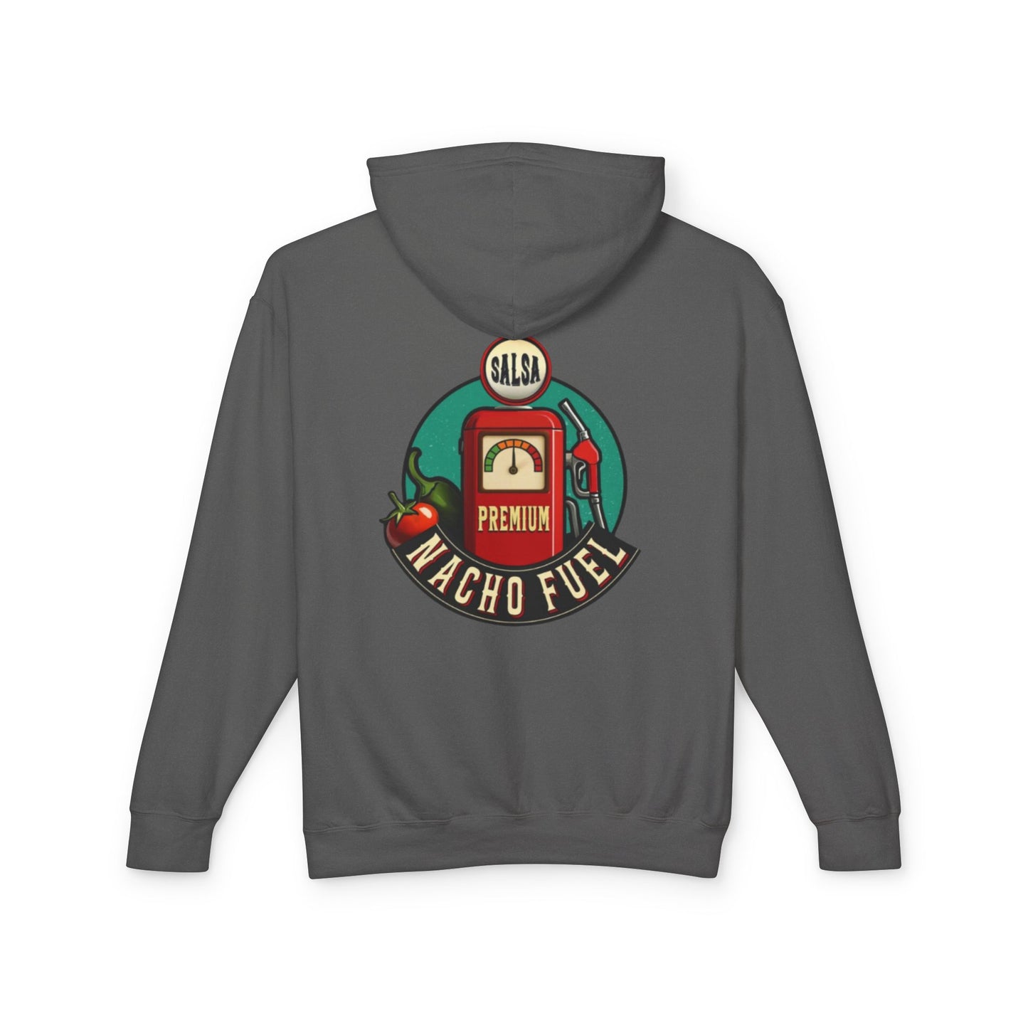 Nacho Fuel Unisex Lightweight Hooded Sweatshirt, Fun Foodie Apparel, Casual Wear, Gift for Food Lovers, Festival Outfit