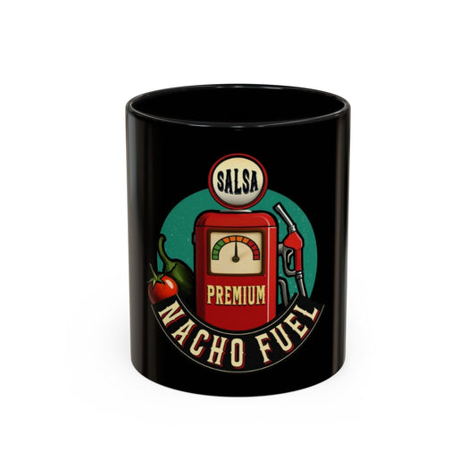 Vintage Nacho Fuel Coffee Mug - Fun Gift for Salsa Lovers, Unique Kitchen Decor, Retro Style Drinkware, Perfect for Parties, Collectibles