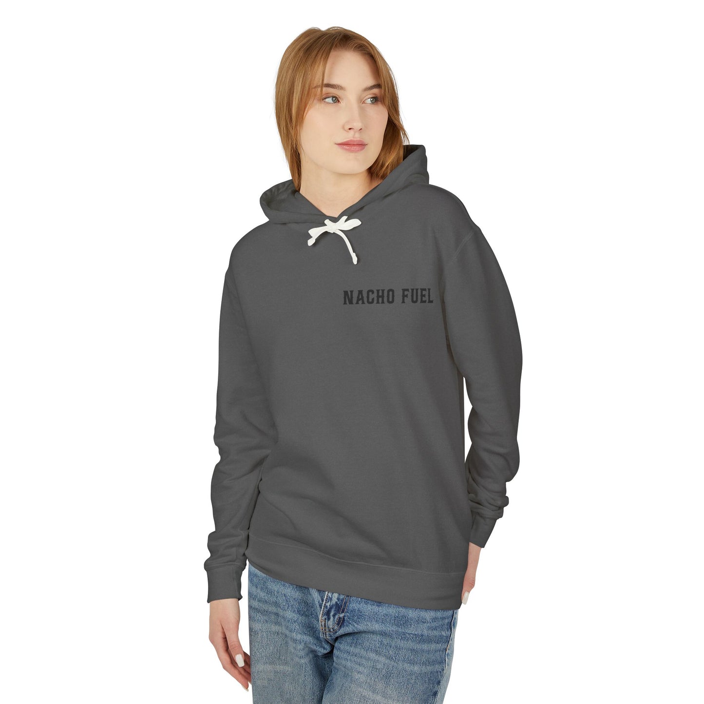 Nacho Fuel Unisex Lightweight Hooded Sweatshirt, Fun Foodie Apparel, Casual Wear, Gift for Food Lovers, Festival Outfit