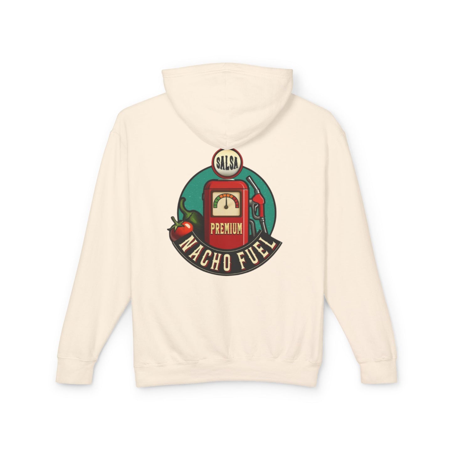 Nacho Fuel Unisex Lightweight Hooded Sweatshirt, Fun Foodie Apparel, Casual Wear, Gift for Food Lovers, Festival Outfit