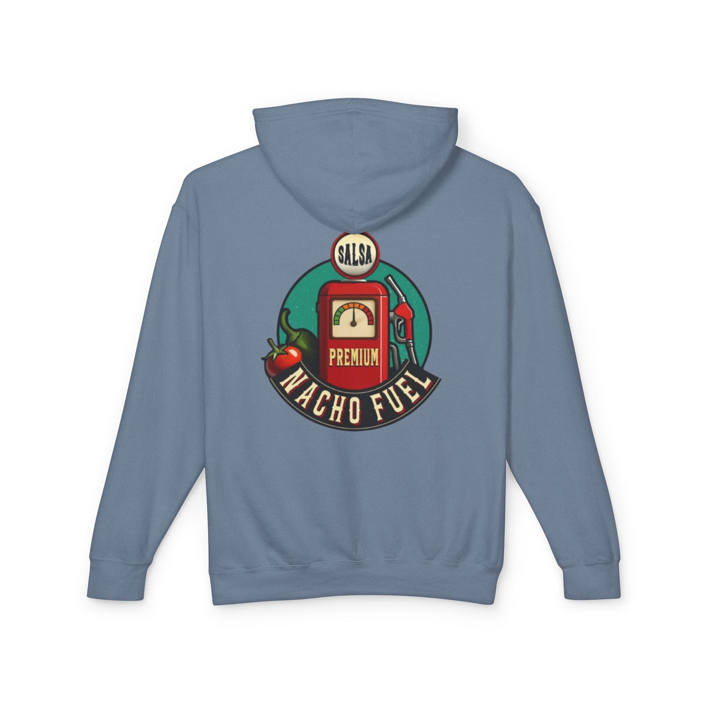 Nacho Fuel Unisex Lightweight Hooded Sweatshirt, Fun Foodie Apparel, Casual Wear, Gift for Food Lovers, Festival Outfit