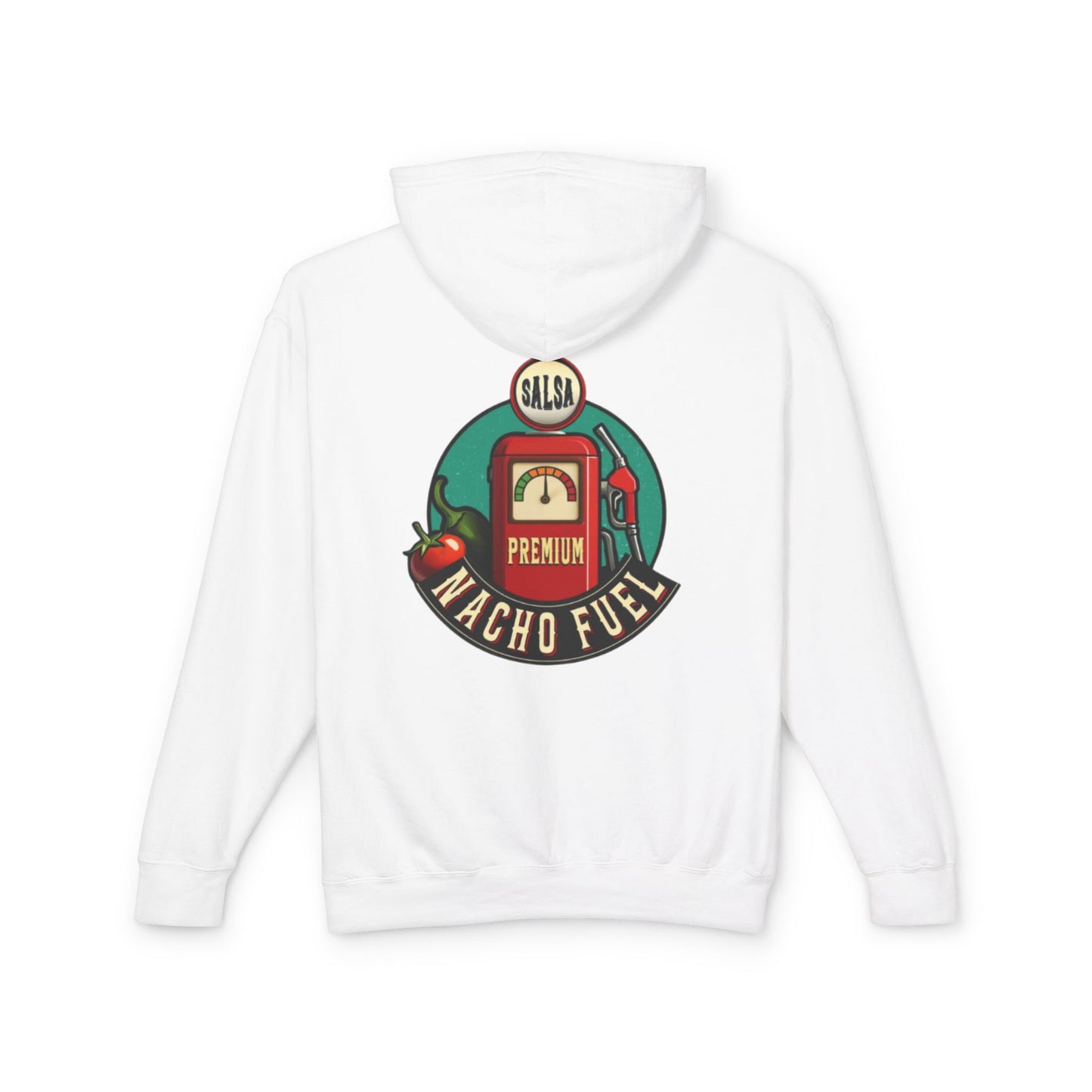 Nacho Fuel Unisex Lightweight Hooded Sweatshirt, Fun Foodie Apparel, Casual Wear, Gift for Food Lovers, Festival Outfit