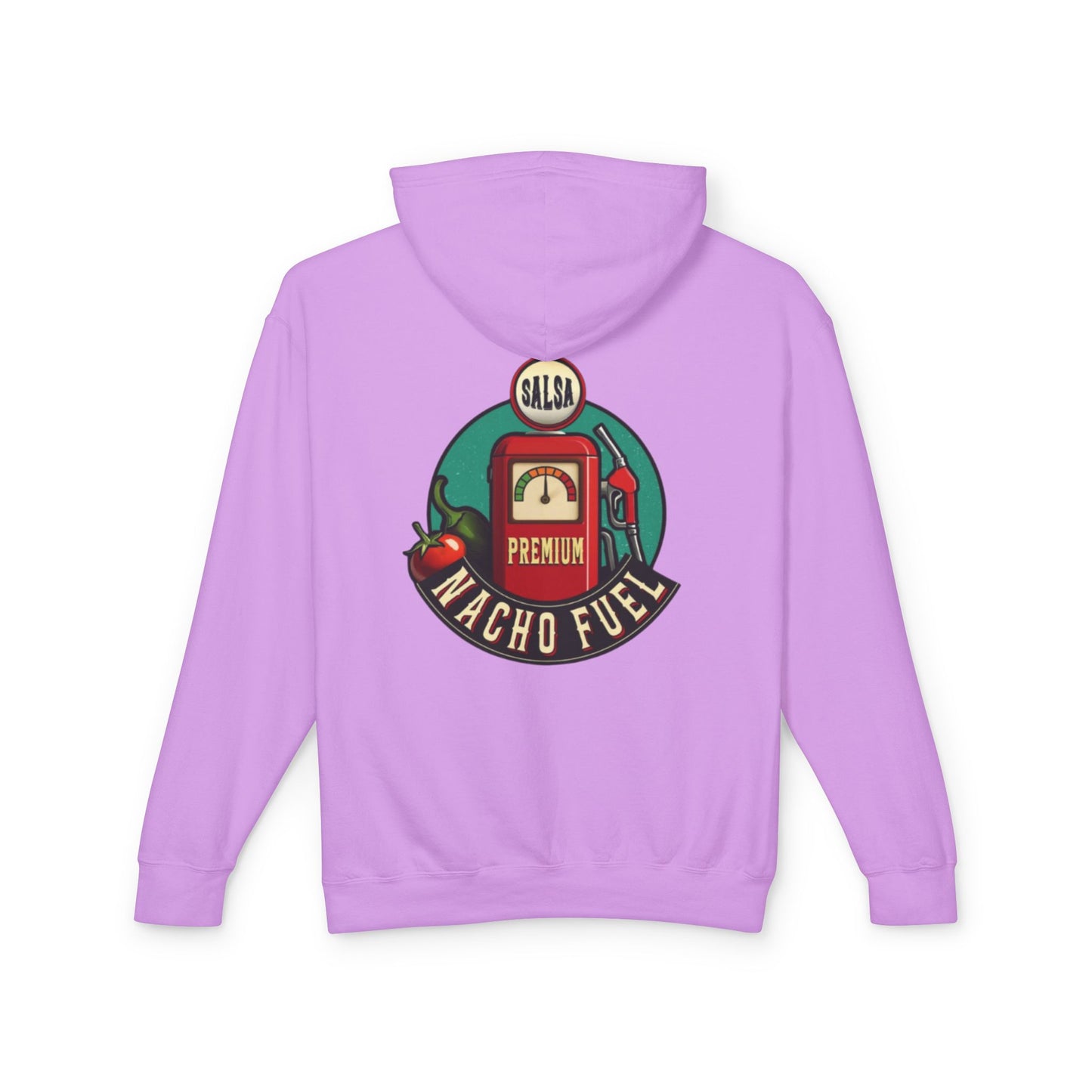Nacho Fuel Unisex Lightweight Hooded Sweatshirt, Fun Foodie Apparel, Casual Wear, Gift for Food Lovers, Festival Outfit